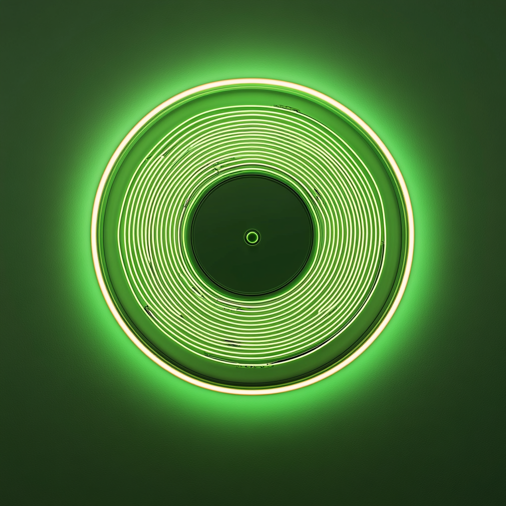 Vinyl - Green Neon Sign, 24 Inches