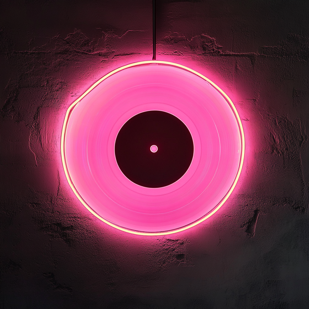 Vinyl - Pink Neon Sign, 24 Inches