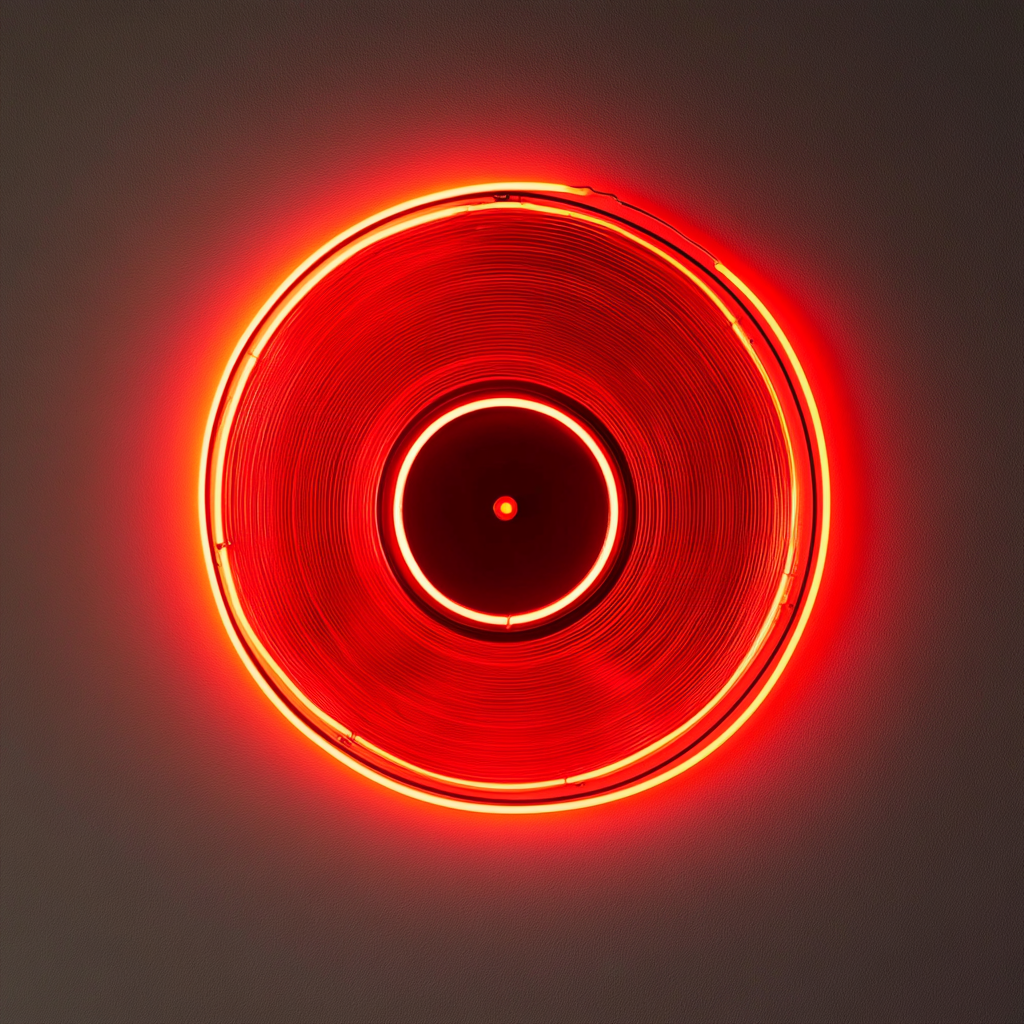 Vinyl - Red Neon Sign, 18 Inches