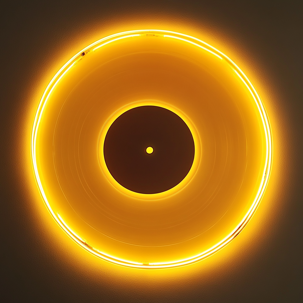 Vinyl - Yellow Neon Sign, 18 Inches