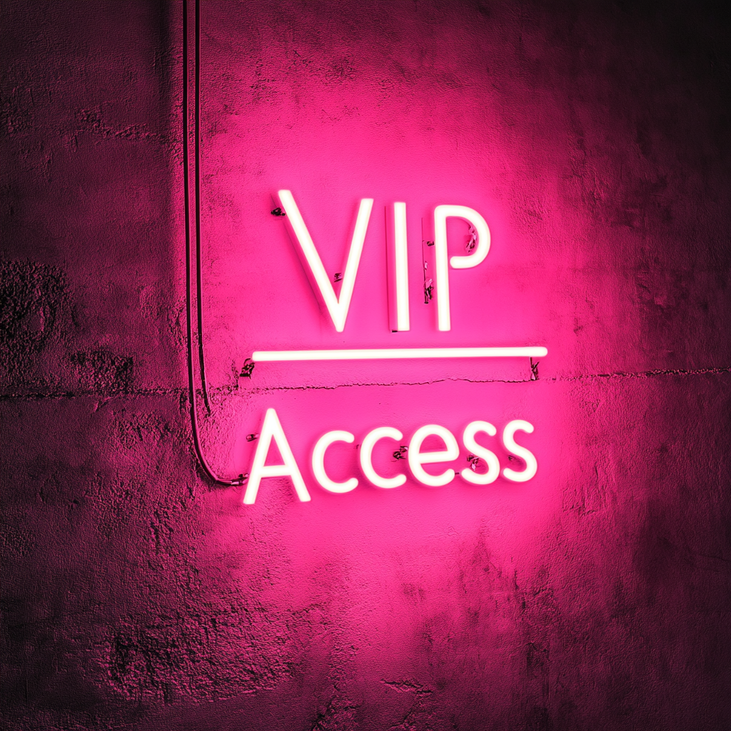 "VIP Access" - Pink Neon Sign, 18 Inches