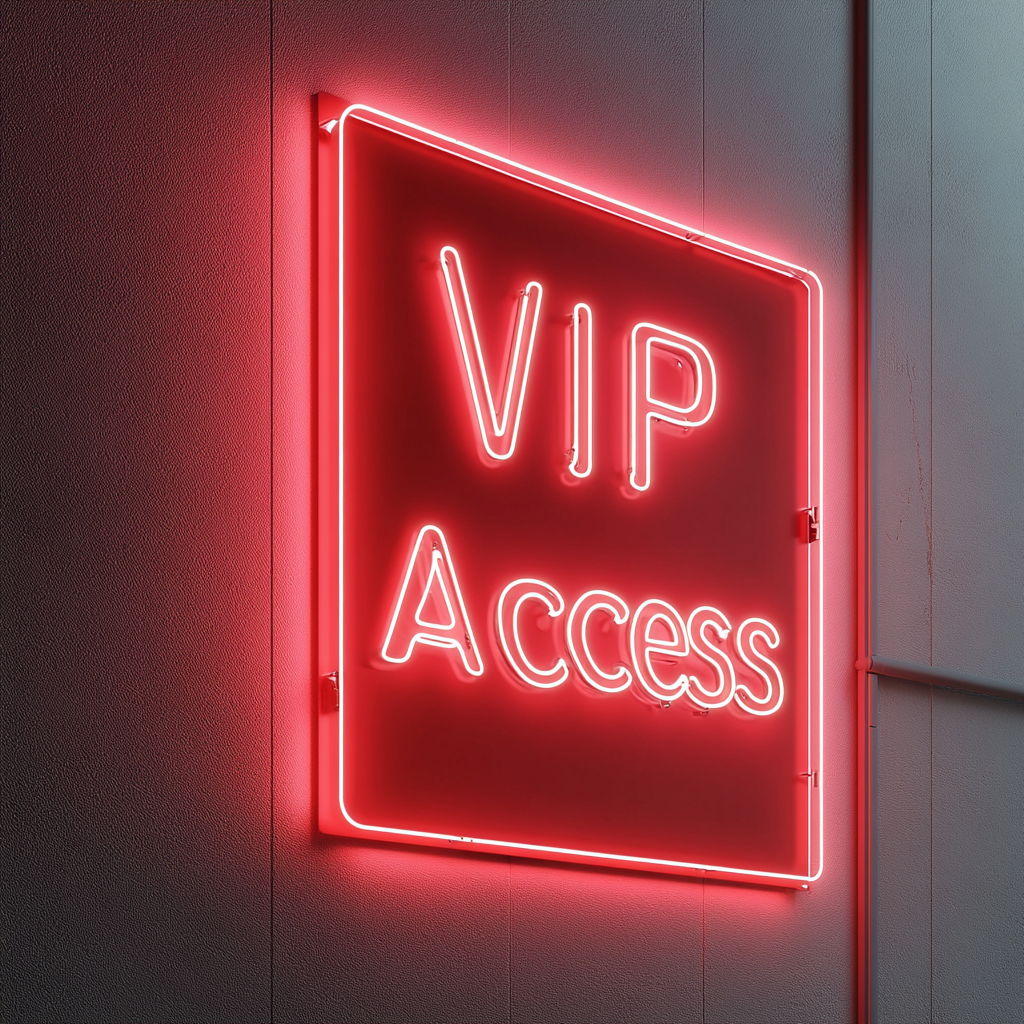 "VIP Access" - Red Neon Sign, 24 Inches