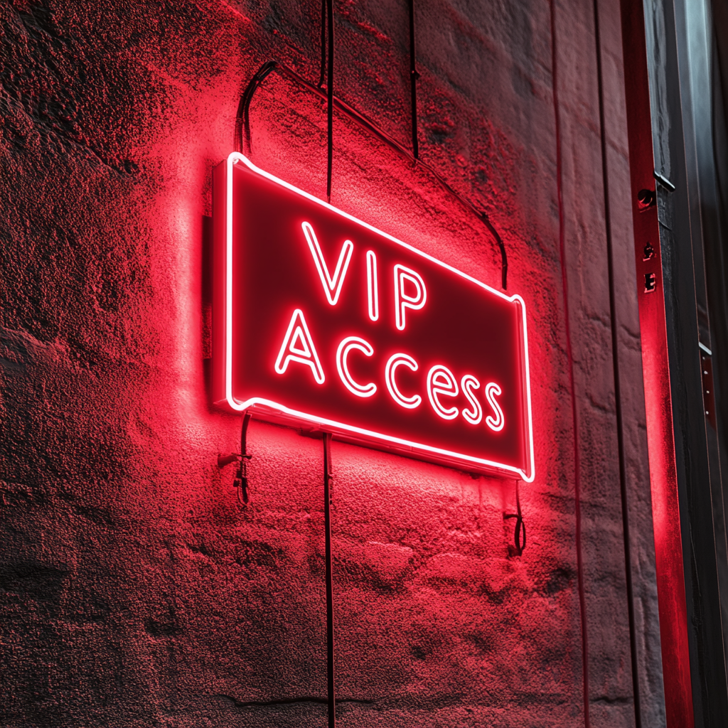 "VIP Access" - Red Neon Sign, 18 Inches