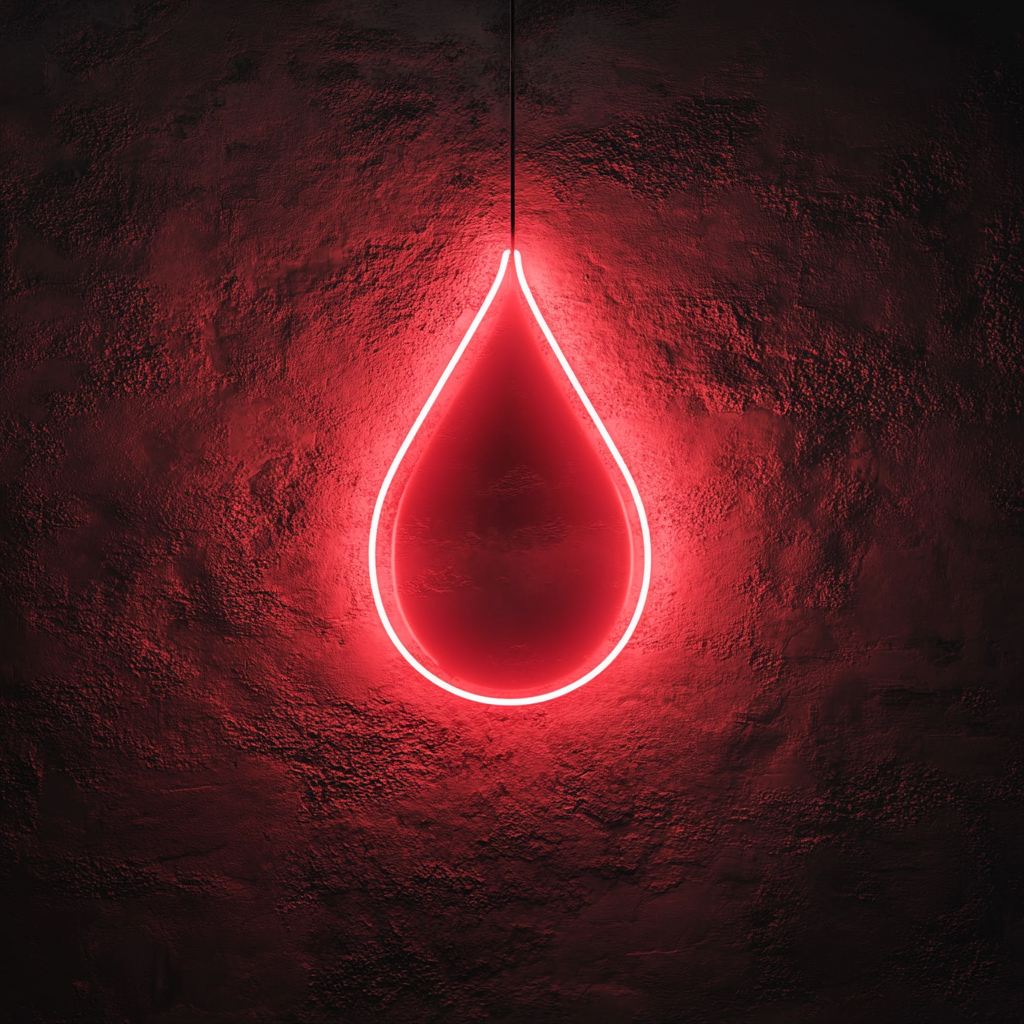 Water Droplet - Red Neon Sign, 18 Inches