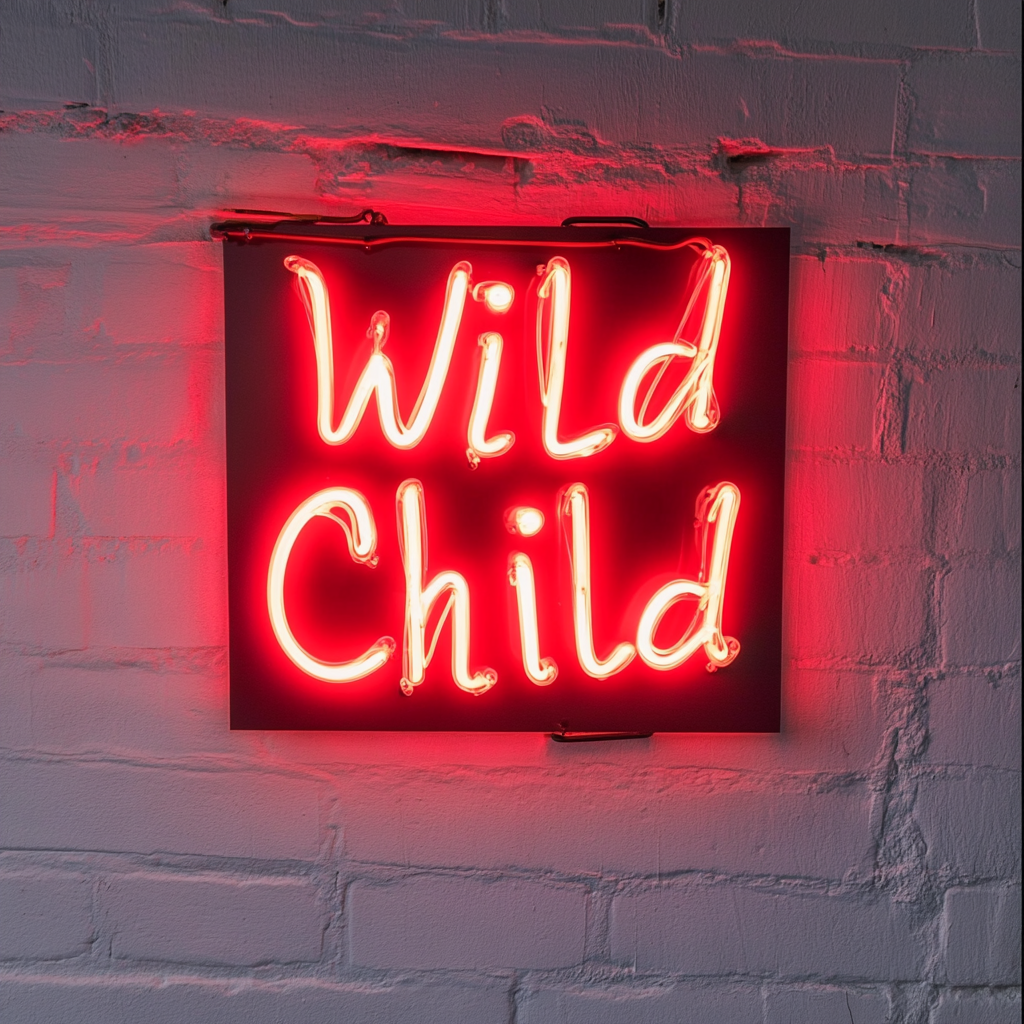 Wild Child - Red Neon Sign, 24 Inches