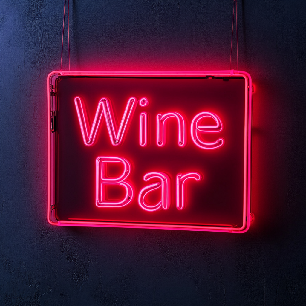 Winebar - Red Neon Sign, 24 Inches