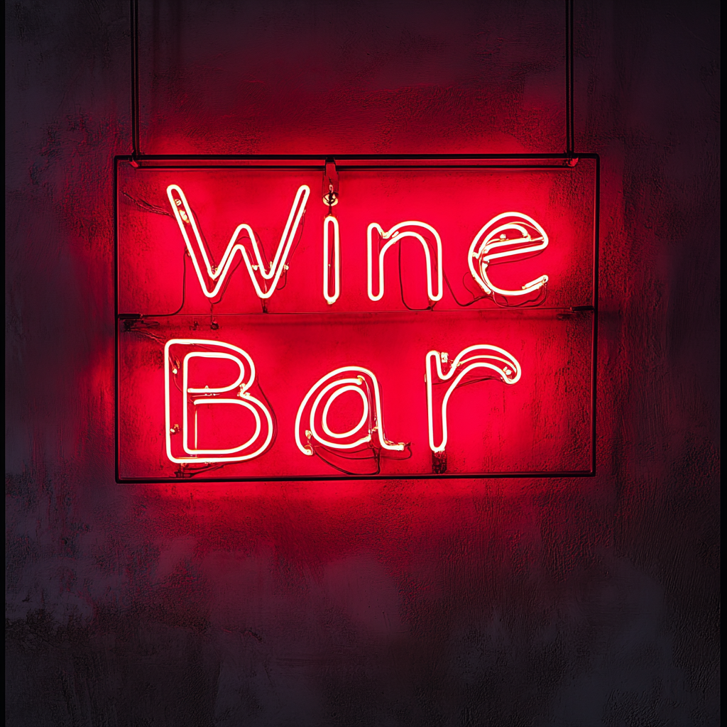 Winebar - Red Neon Sign, 18 Inches