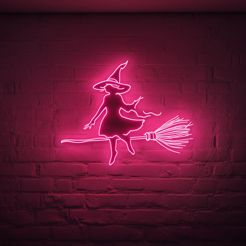 Witch - Pink Neon Sign, 24 Inches