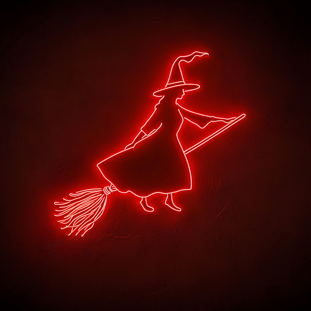 Witch - Red Neon Sign, 24 Inches