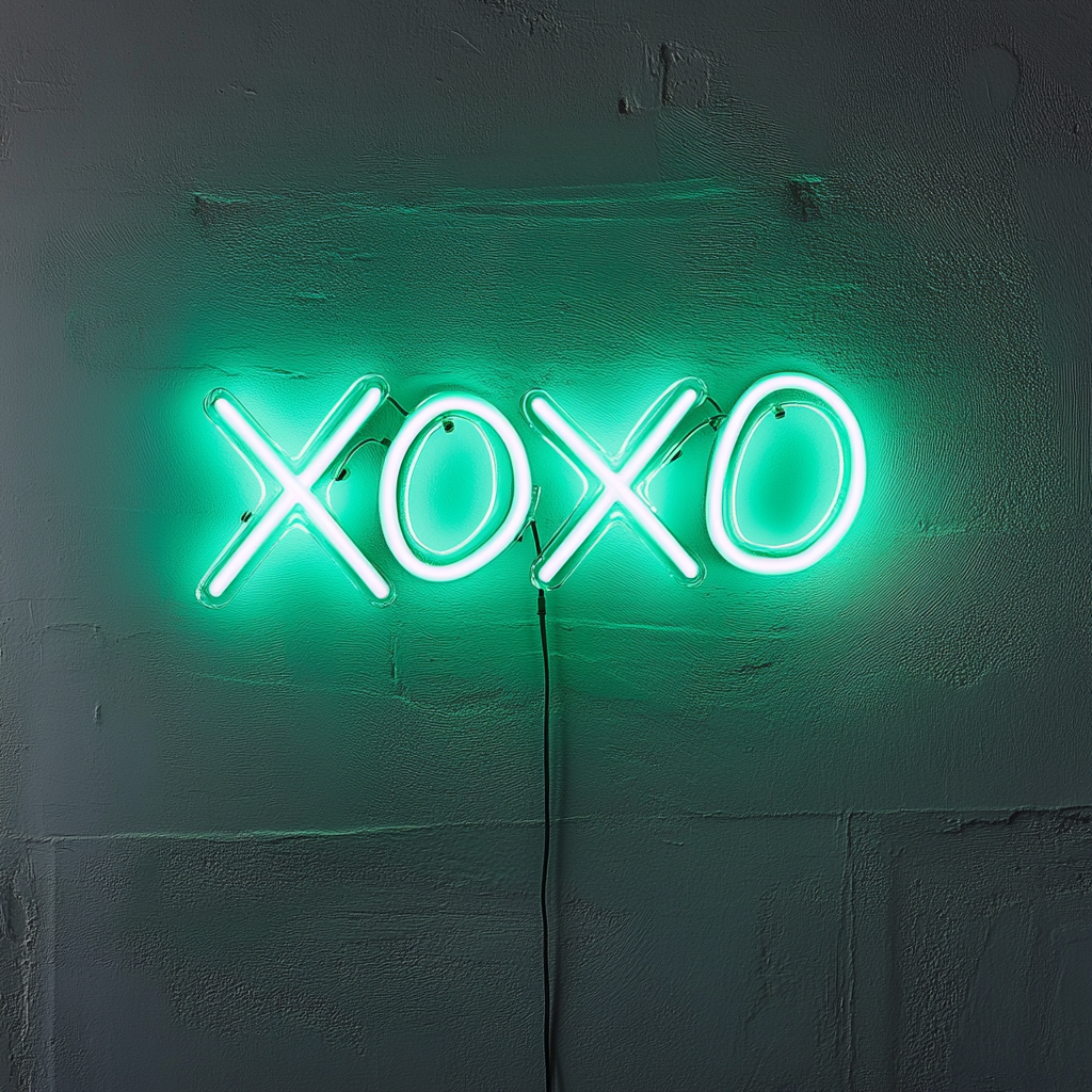 XOXO - Green Neon Sign, 24 Inches