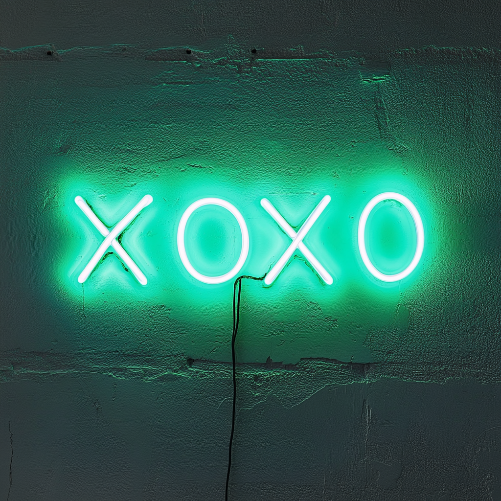 XOXO - Green Neon Sign, 24 Inches