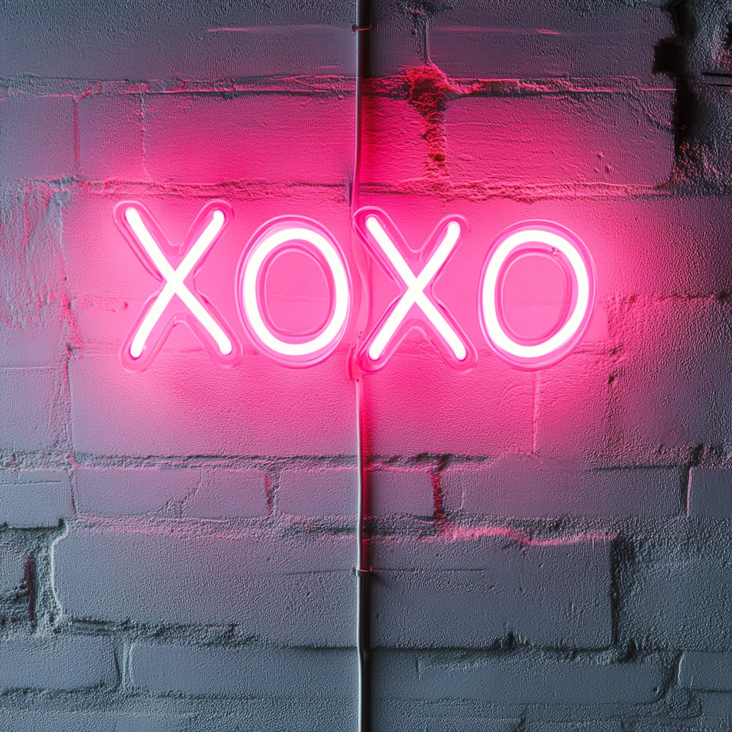 XOXO - Pink Neon Sign, 24 Inches
