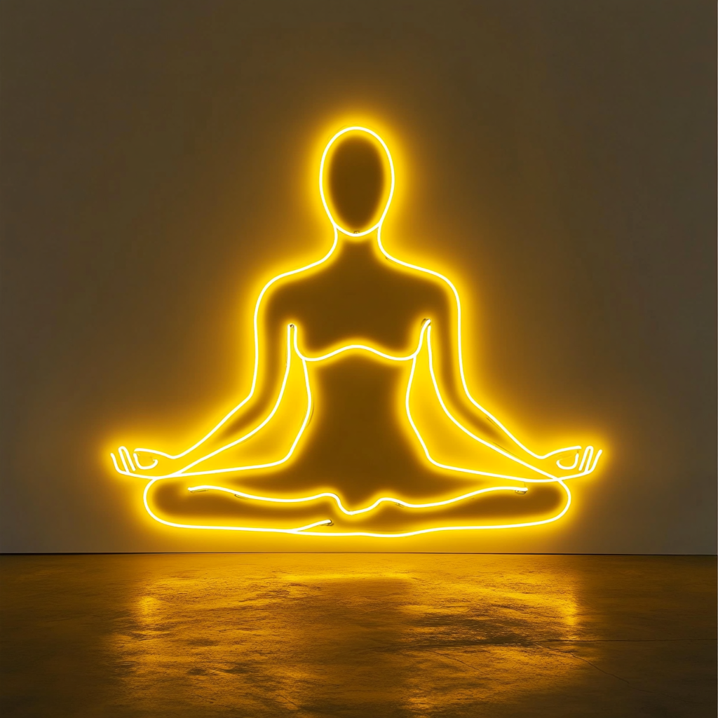 Yoga - Yellow Neon Sign, 24 Inches