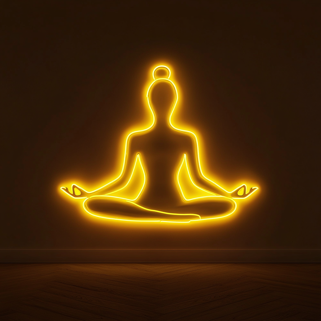Yoga - Yellow Neon Sign, 24 Inches
