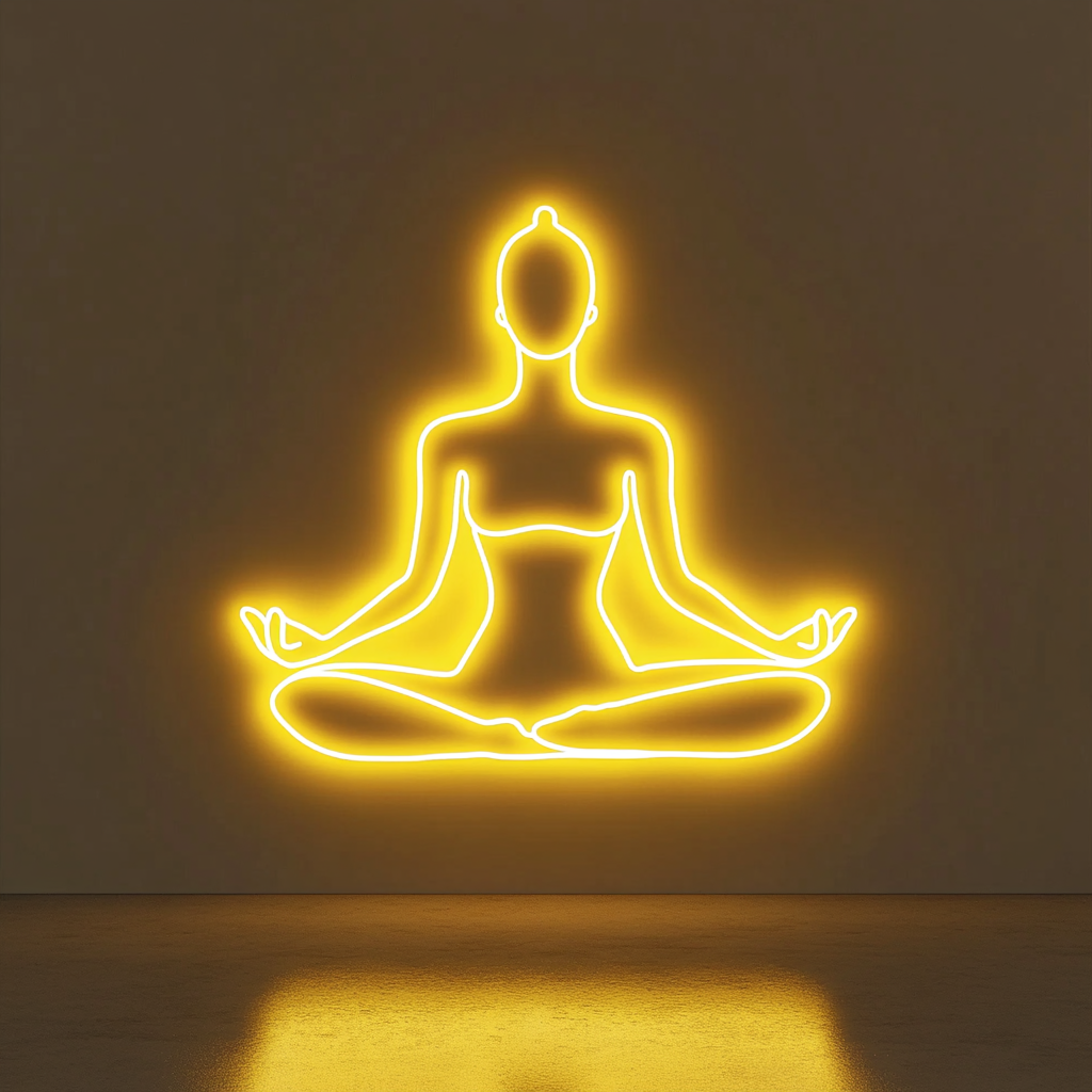 Yoga - Yellow Neon Sign, 24 Inches
