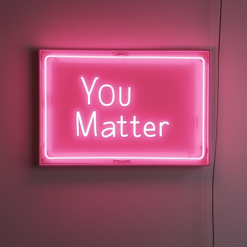 You Matter - Pink Neon Sign, 24 Inches