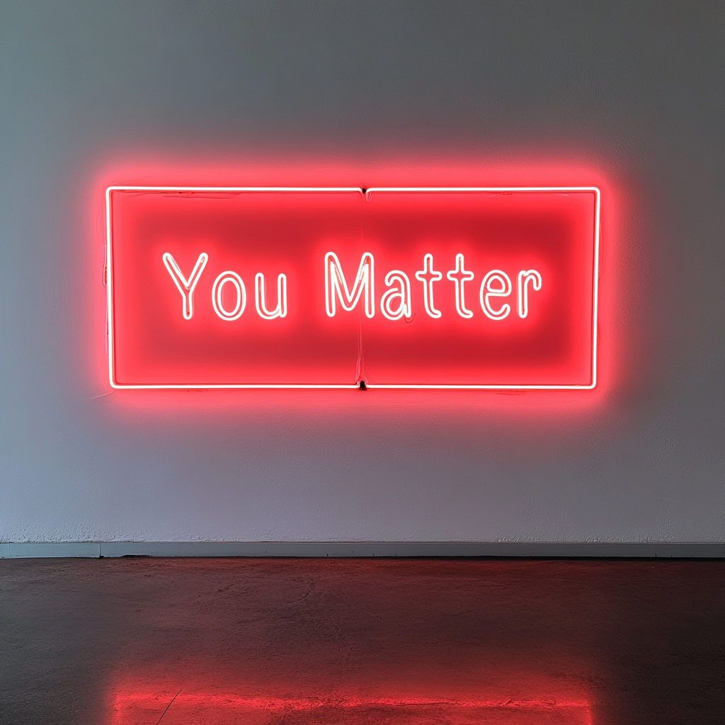 You Matter - Red Neon Sign, 18 Inches