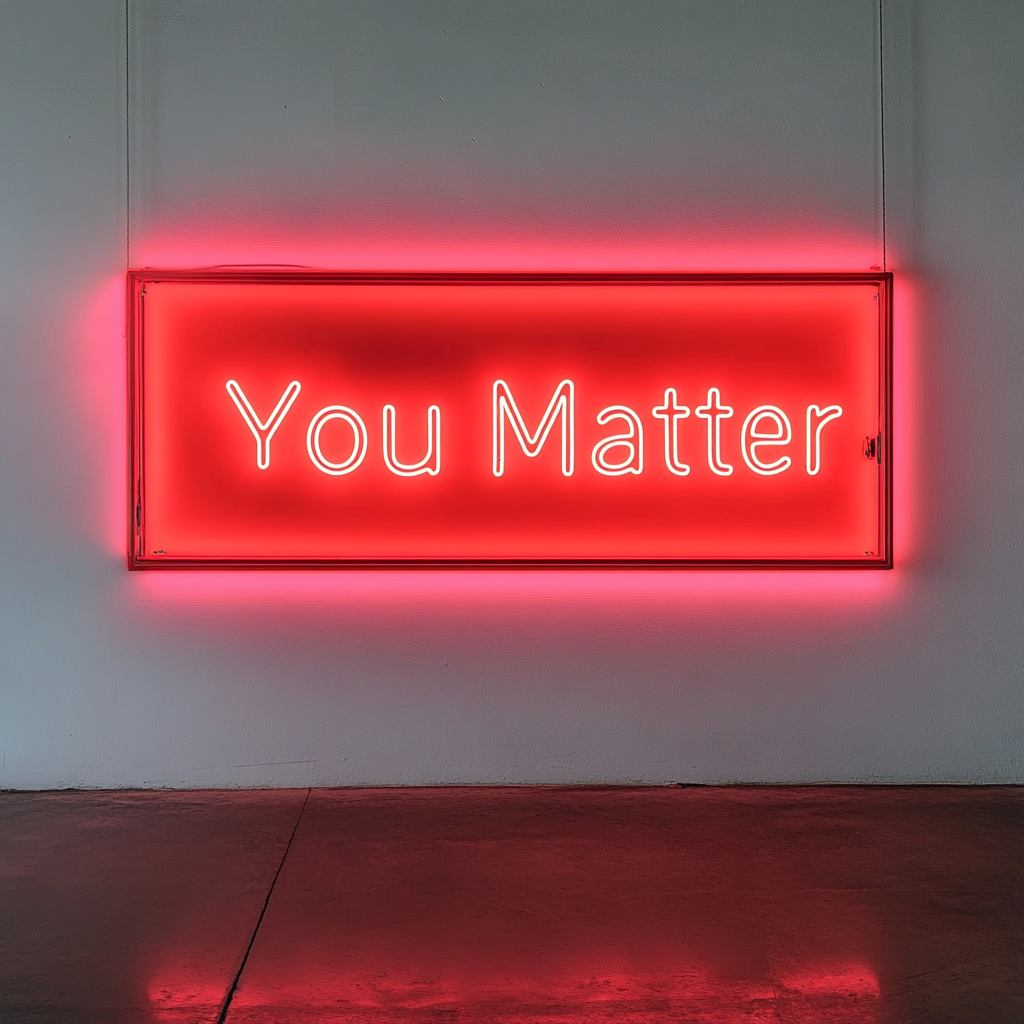 You Matter - Red Neon Sign, 24 Inches
