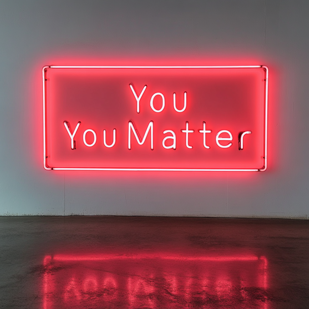 You Matter - Red Neon Sign, 24 Inches